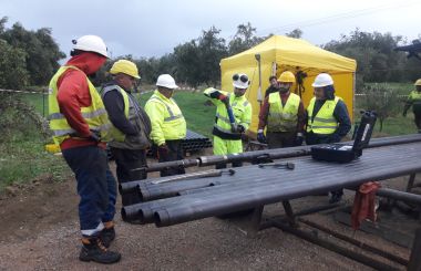 Rockfire Resources geotechnical drilling, Molaoi, Greece